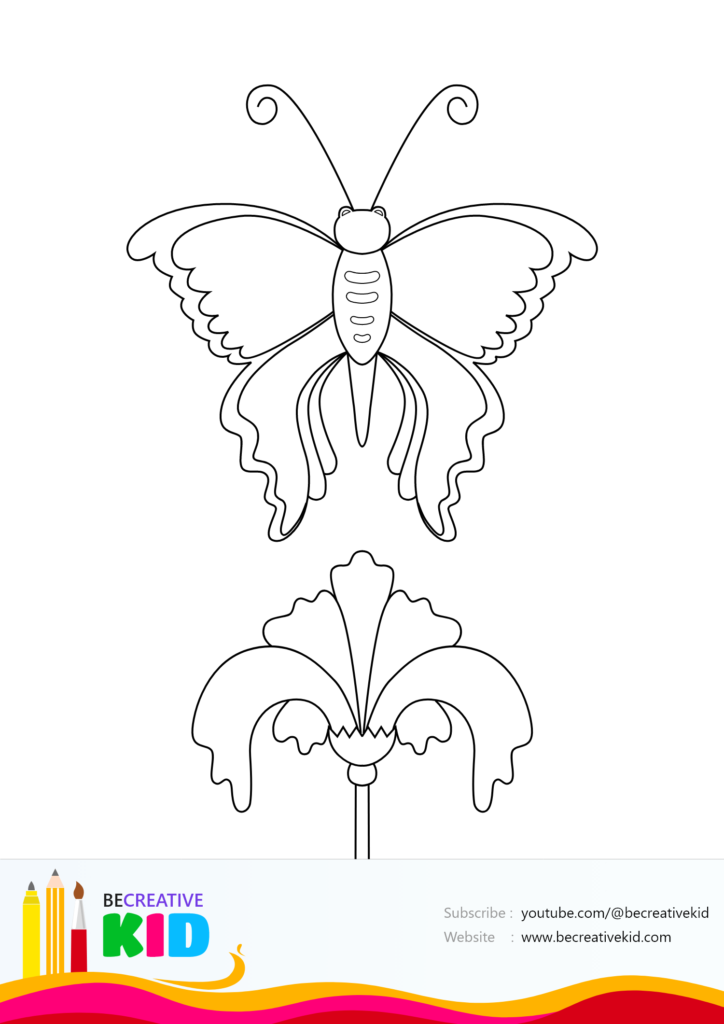 how to draw Butterfly - Coloring pages with beautiful contrast Free coloring pages for coloring butterfly download it and fill pastel color - how to fill color butterfly