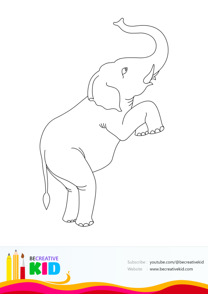 Download Free coloring page for coloring Elephant pdf download and fill color - how to fill color Elephant
