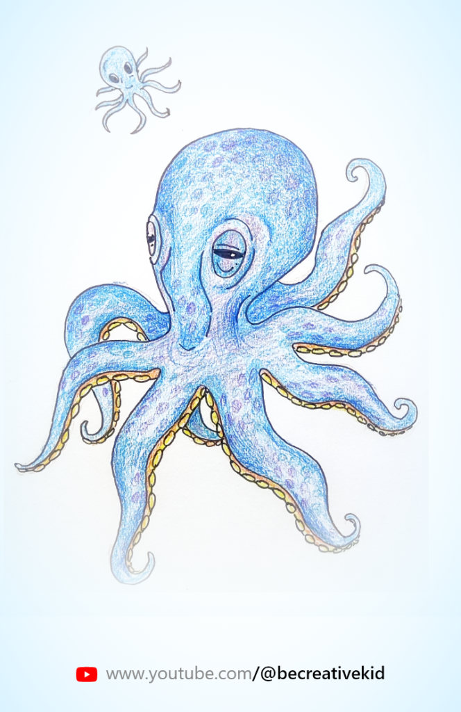 Download Free coloring page for coloring Octopus pdf download and fill color - how to fill color Octopus
