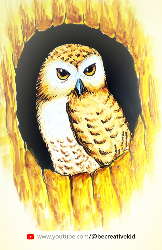 Download Free coloring pages for coloring Owl pdf download and fill color - how to fill color Owl