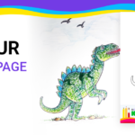 Learn coloring pages for coloring Dinosaur pdf download and fill color - how to fill color Dinosaur