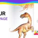 Free coloring page for coloring Dinosaur pdf download and fill color - how to fill color Dinosaur