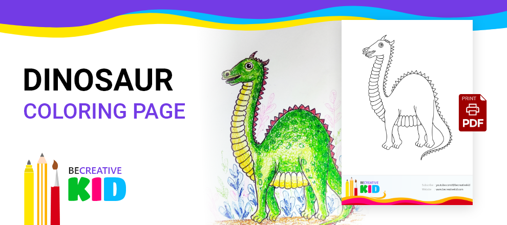 How to draw Dinosaur | Dinosaur drawing | Oil pastel color drawing painting | Be creative kid