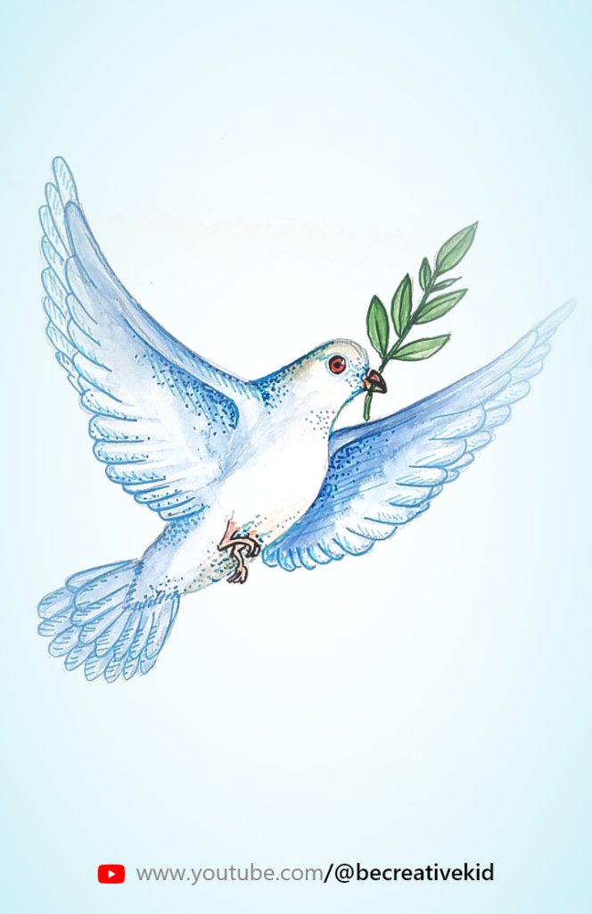 Free coloring page for coloring Dove pdf download and fill color - how to fill color pigeon