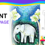 Download coloring page for coloring Elephant pdf download and fill color - how to fill color Elephant