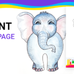 Free coloring page for coloring Elephant pdf download and fill color - how to fill color Elephant