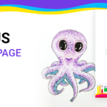 Free coloring page for coloring Octopus pdf download and fill color - how to fill color Octopus