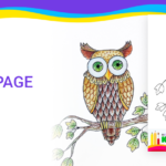 Free coloring page for coloring Owl pdf download and fill color - how to fill color Owl