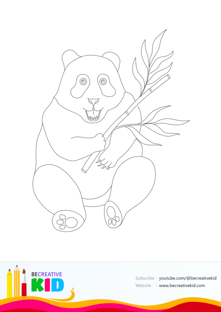 Free download coloring pages for coloring panda pdf download and fill color - how to fill color panda