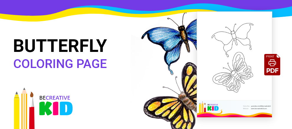 Download coloring page for coloring butterfly download it and fill pencil color – how to fill color butterfly