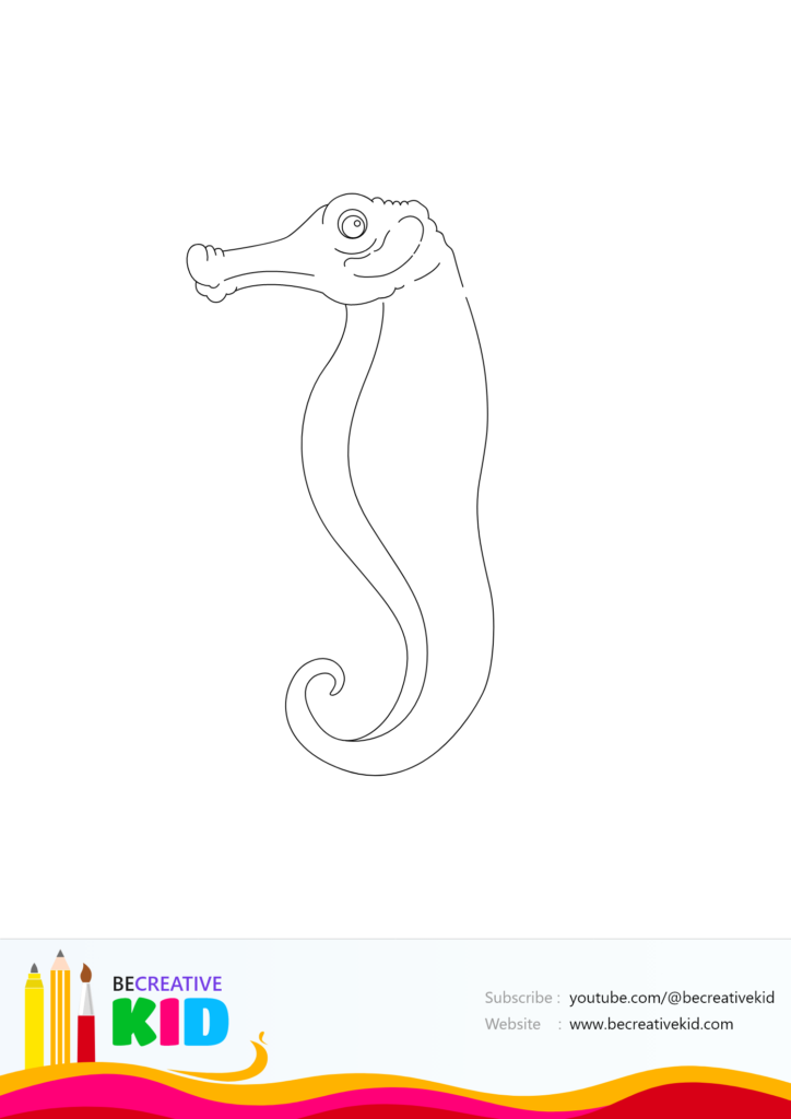 Free coloring pages for coloring seahorse pdf download and fill color - how to fill color seahorse