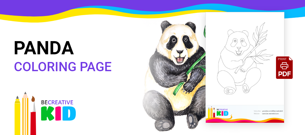 Free download coloring pages for coloring panda pdf download and fill color – how to fill color panda